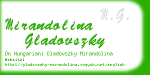 mirandolina gladovszky business card